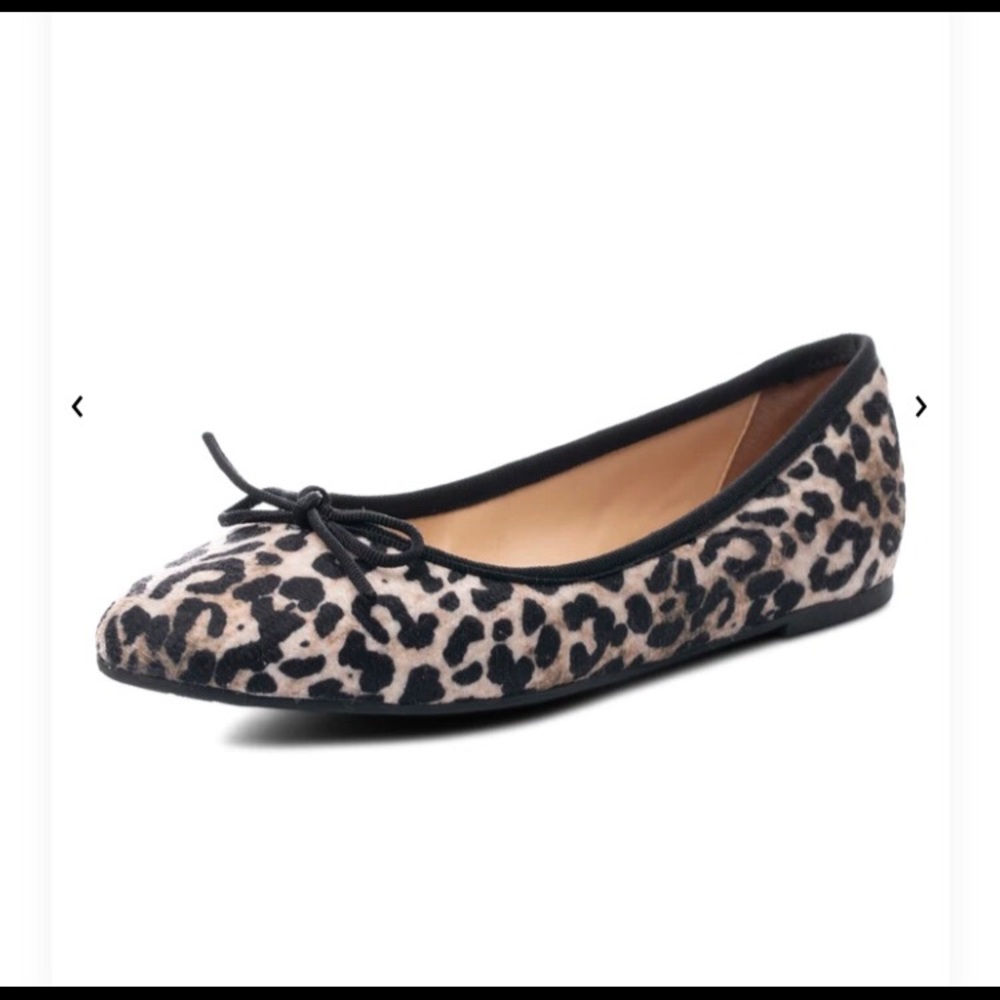 NIB ALI MCGRAW FOR BUTTER SHOES CHEERY LEOPARD PRINT BALLET FLATS